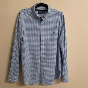 Vineyard Vines Shirt Mens XL Blue Striped Classic Fit Tucker Long Sleeve Button